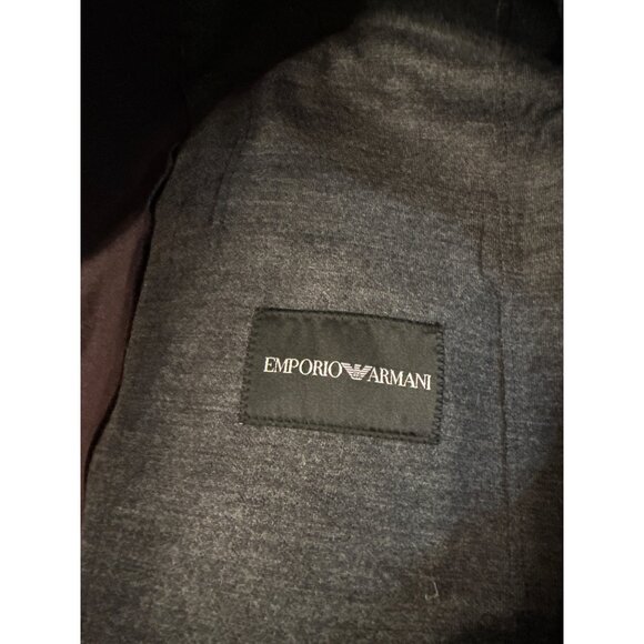 Emporio Armani Mens Burgundy Blazer Jacket 52R Slim Fit Cotton Blend New w Tags - Picture 4 of 10